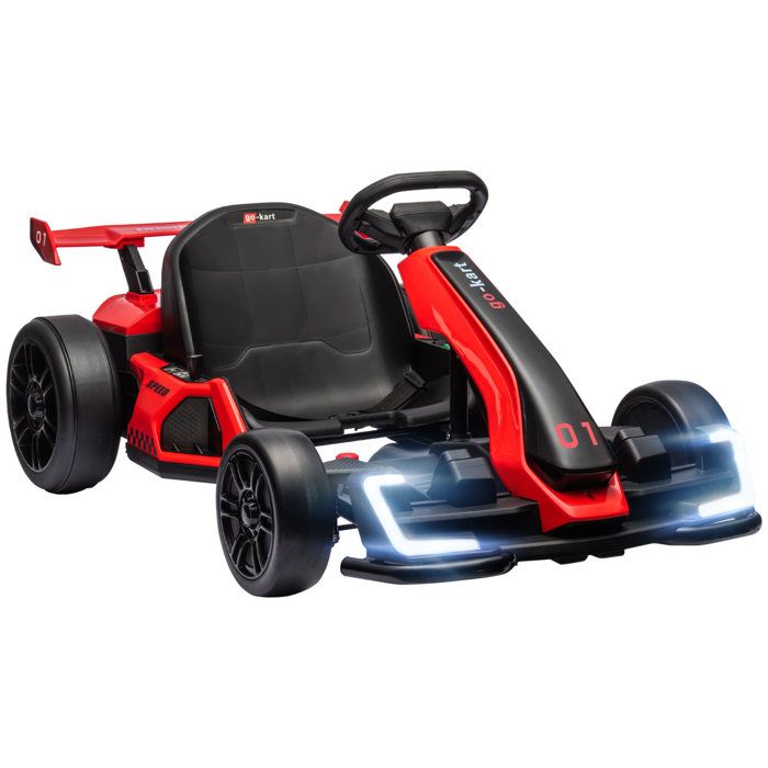 HOMCOM Voiture &Eacute;lectrique Enfant Formule 1 Led - 12 Km/h Max. - Mode Drift