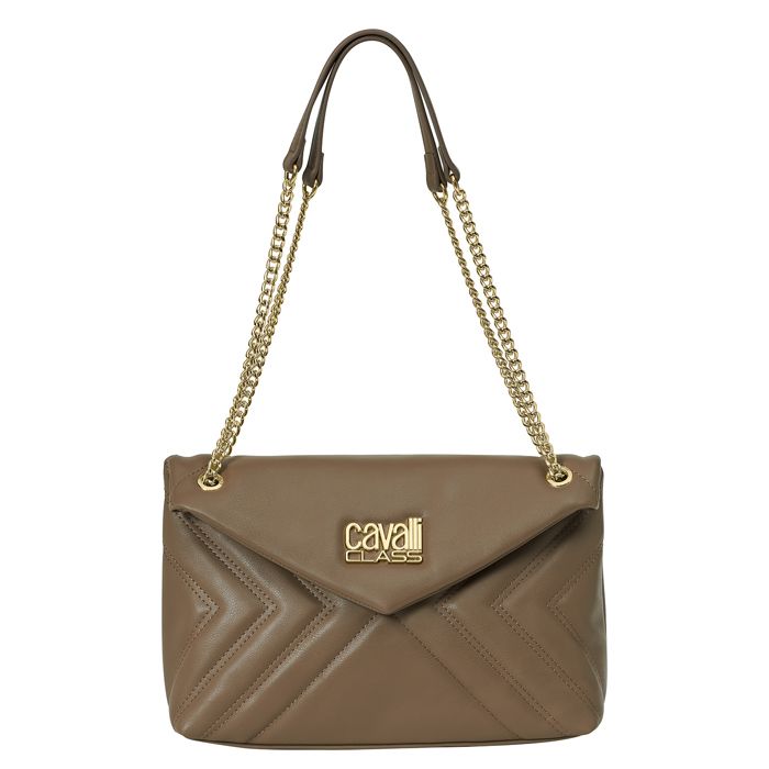 Sac bandoulière rembourré pour femme avec chaîne CCHB0196-Taupe