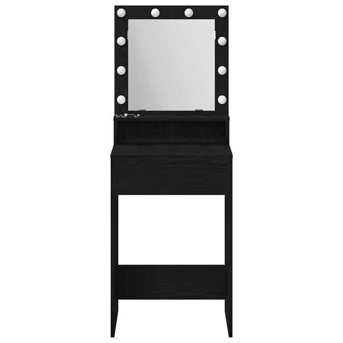 Black Week Coiffeuse pour Femmes - BURKE - Chêne noir 50x41x135 cm - Bois dingénierie CC277