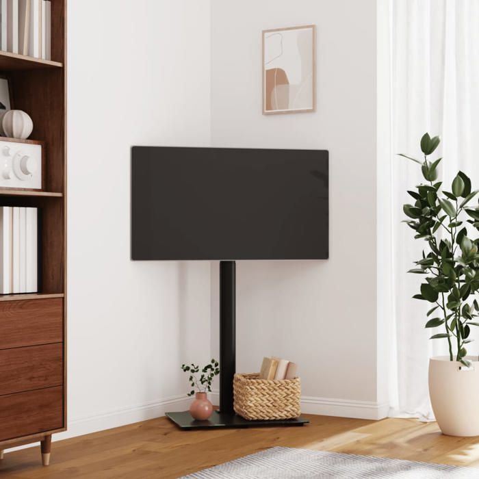 SALE 2026 Supports pour téléviseurs/écrans Noir - Meuble TV dangle 1 niveau pour 32-65 pouces noir PRO174308037