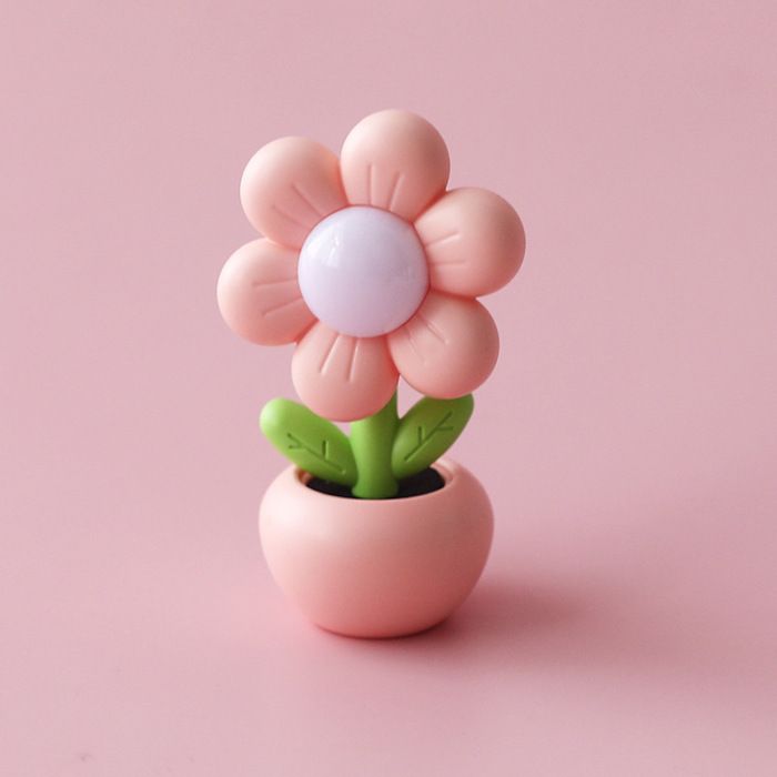 Veilleuse fleur rose mini dessin animé lampe de chevet décoration de bureau cadeau créatif