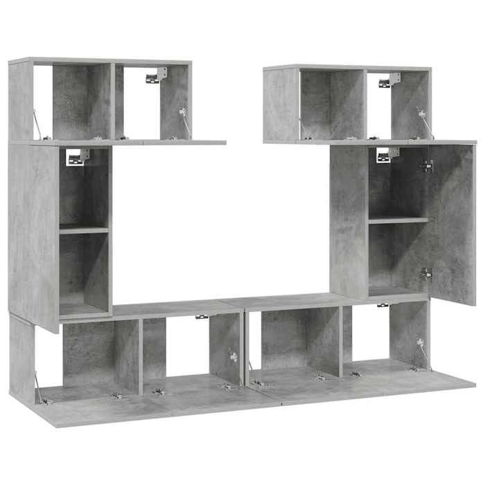 SALE Janvier MODERNE Armoires TV - MGH - Meubles TV 6 pcs - Pour salon - Gris béton - Bois dingénierie 60x30x30 cm TT3257