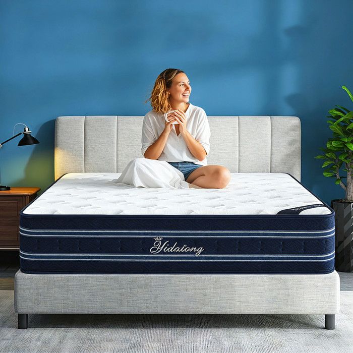 Matelas 140x190 cm Épaisseur 30 cm Luxe Latex Matelas à Ressorts Hybride Fermeté Moyenne Oeko-Tex Respirante Hypoallergénique