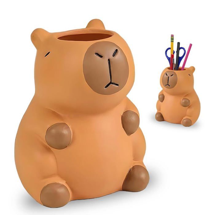 Support Brosse à Dents Capybara Kawaii Porte-Crayons Animé pour Salle de Bain Bureau Cadeau Aucunely
