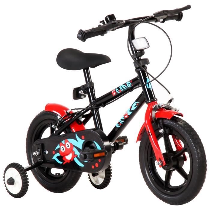 Vélo pour enfants 12 pouces Noir et rouge-AKO7370392724963