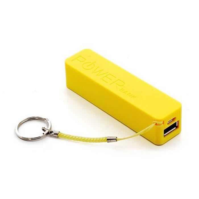 Batterie EXTERNE rechargeable JAUNE PowerBank 2600mAh pour Samsung