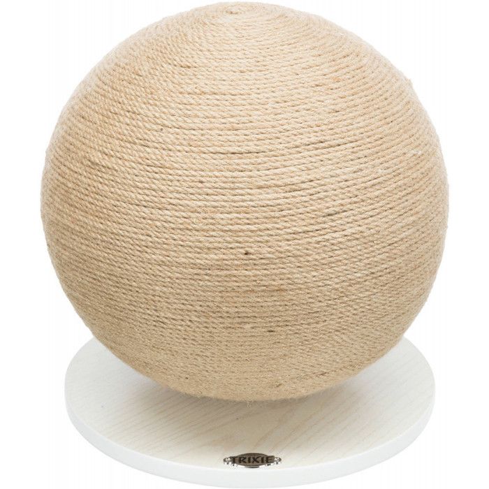 Griffoir boule, forme rond  pour chat monté sur plateau. - animallparadise 30 Beige