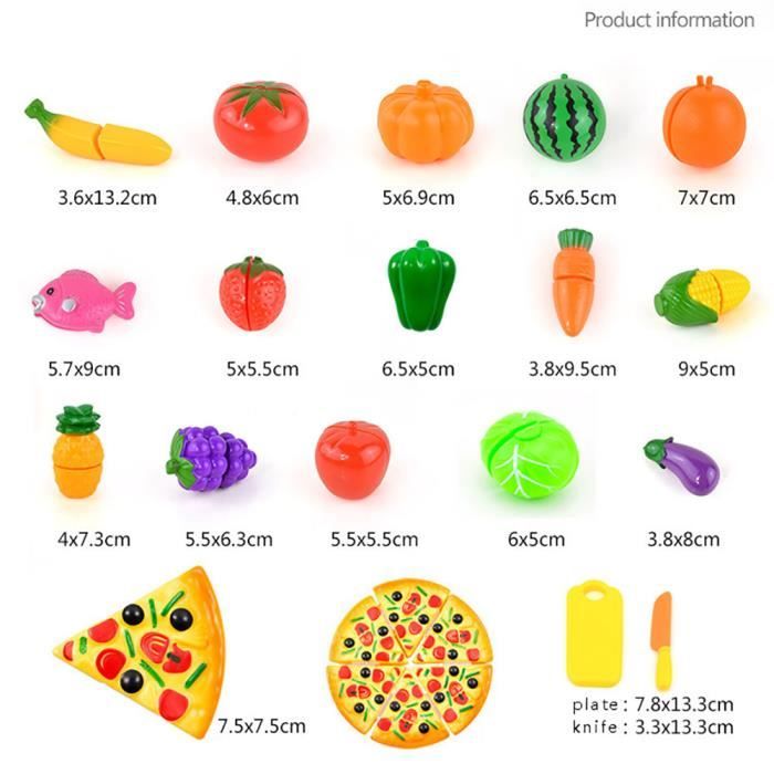 24 PCS Coupe Fruits Légumes Alimentaire Pretend Jouer Enfants Kid Jouet  Éducatif_YZWJ * 831 - Cdiscount Jeux - Jouets