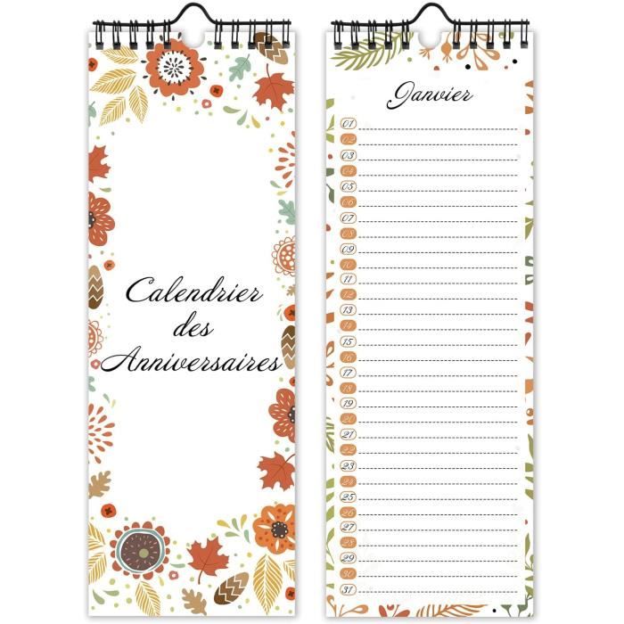 Calendrier Des Anniversaires Calendrier Perpetuel Anniversaire Calendrier Pour Enfant Bureau Famille Orange 150 Cdiscount Beaux Arts Et Loisirs Creatifs