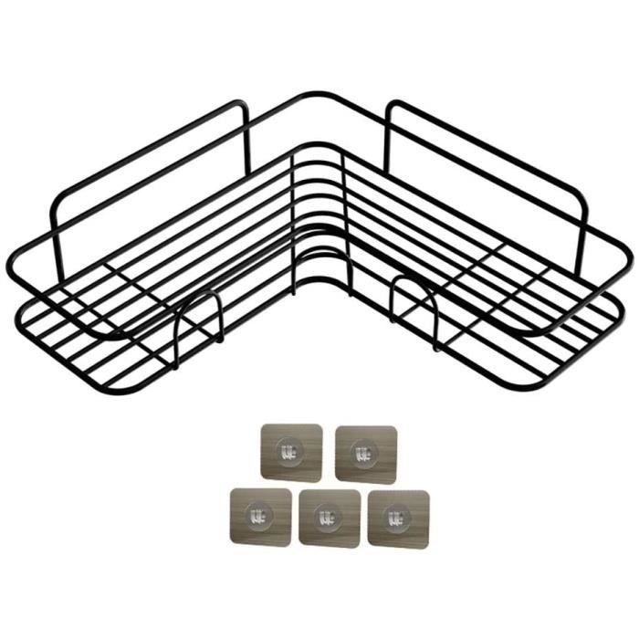 Étagère Douche Sans Perçage 40cm Acier Inoxydable - Organiseur Salle De Bain Avec Crochets