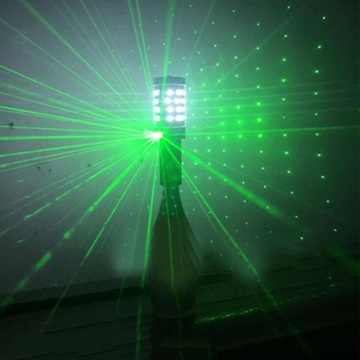 220V UK UK AU Plug - Laser vert à deux têtes - Bâton Stroboscopique LED  Rechargeable avec Lumière Laser Élect