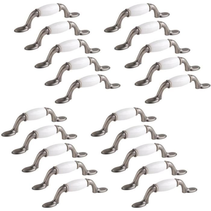 Lot De 20 Poignées De Meuble En Métal Avec Espacement Des Trous De 192 Lot De 20 Poignées De Meuble En Métal Avec Espacement Des Trous De 192