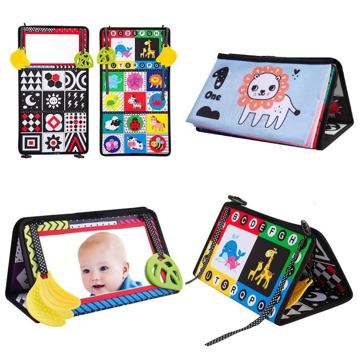 Miroir Montessori pour bébé - Eveil sensoriel - Livre en tissu doux -  Jouets bruyants et 3D - Blanc - Cdiscount Jeux - Jouets