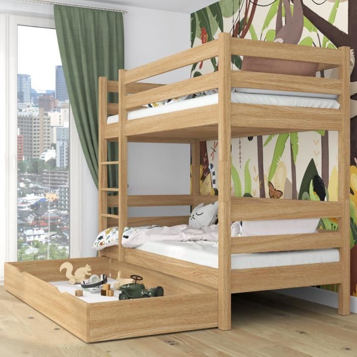 Lit Superpose En Bois