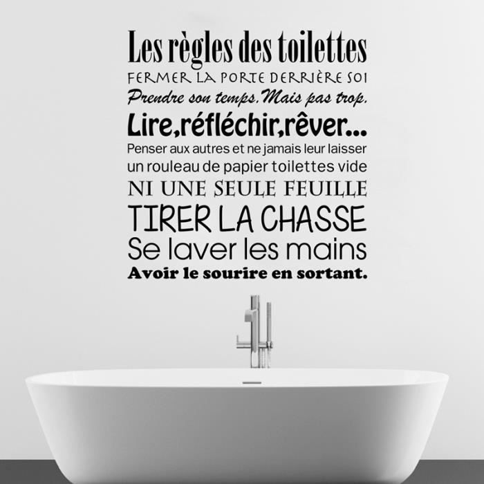 Stickers muraux et vitrines toilettes secret du bonheur