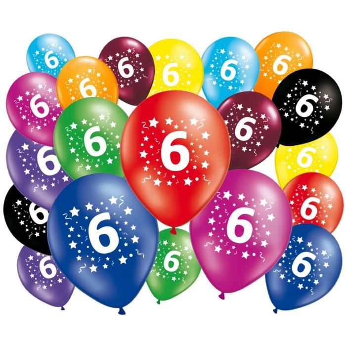 Lot De Ballons Anniversaire 6 Ans 30 Cm Cdiscount Maison Lot De Ballons Anniversaire 6 Ans 30 Cm Cdiscount Maison