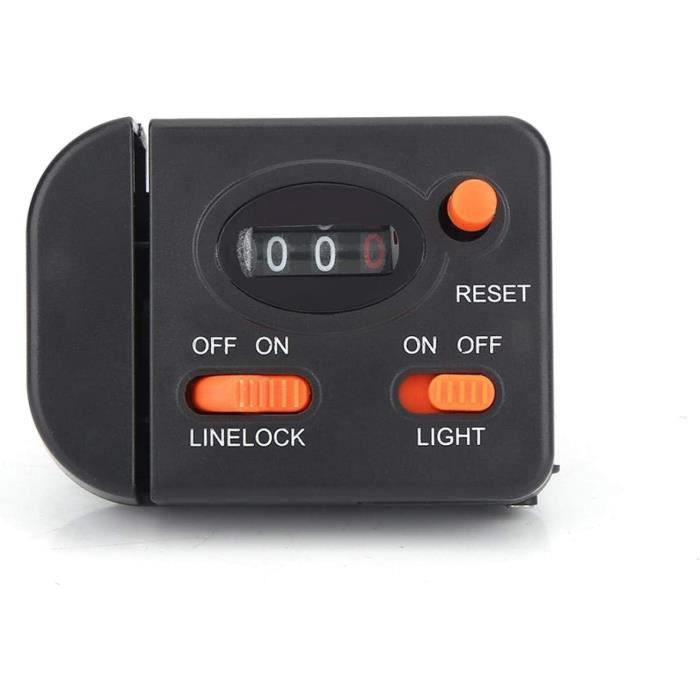Lixada Compteur De Ligne De Pêche Numérique - Affichage M Ou Ft, Profondeur Jusqu'à 999,9 M, Outil Pratique Pour Pêche Au Coup, Bateau, Raft