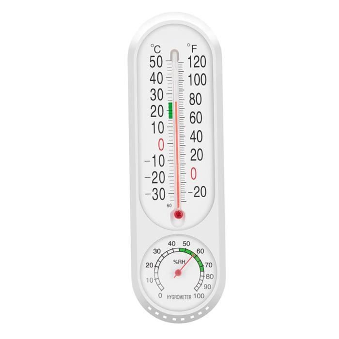 Thermometre et Hygrometre Rond replacement pour Guitare Violon Thermo  hygromètre humidité Mètre humidité moniteur(Silver)