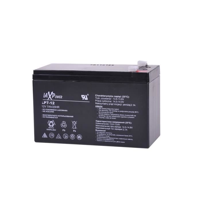 Batterie gel rechargeable 12V 7.5Ah sans entretien MaxPower