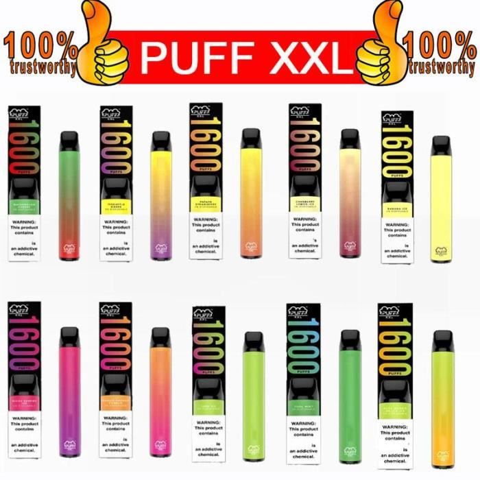 Boîte de 10 Pack Puff XXL Jetable Vape Fruit de KIWI FRAISE 6,5ml e