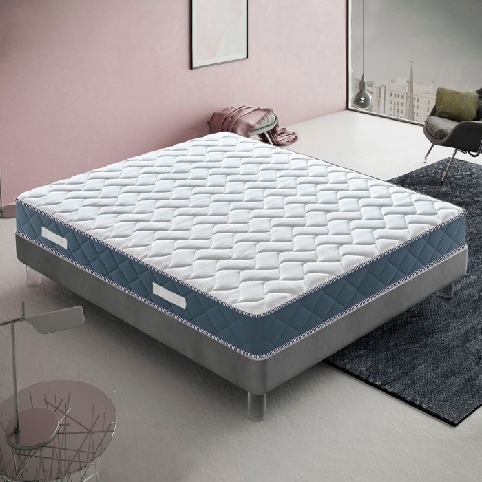 Matelas 160x200 cm à mémoire de forme 11 zones différenciées epaisseur 21 cm modèle Olympe