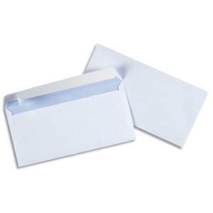 Boîte de 500 enveloppes DL 110x220mm blanc 75 g auto-adhésive