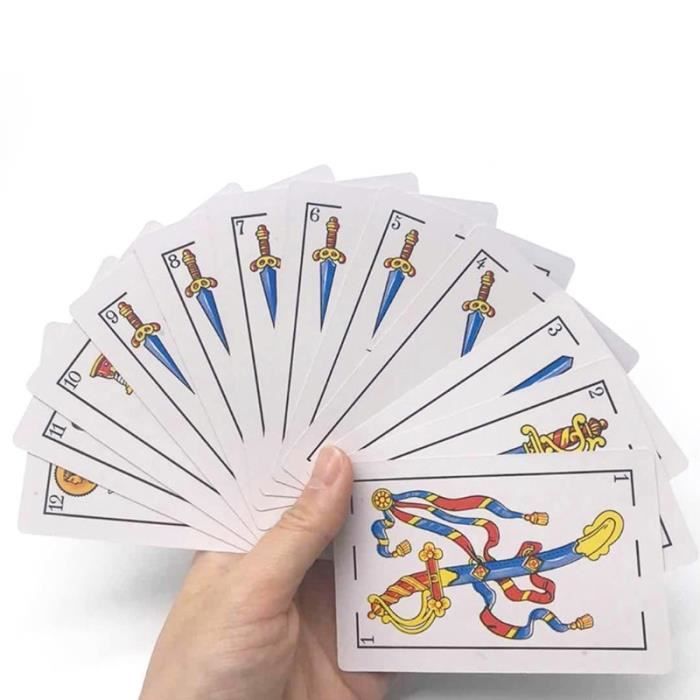 Jeu de carte,50 cartes Deck espagnol cartes à jouer accessoires magiques famille partie jeu de