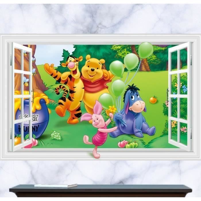 Decoration 3d Winnie L Ourson Stickers Muraux Enfants Chambre Bebe Autocollants Pepiniere Art Chambre Ki Cdiscount Maison