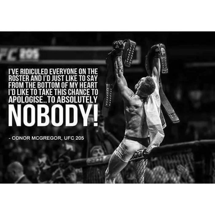 Tableau Citation De Boxe Star Art Affiche En Soie Avec Cadre 50x70cm 2333 Cdiscount Maison