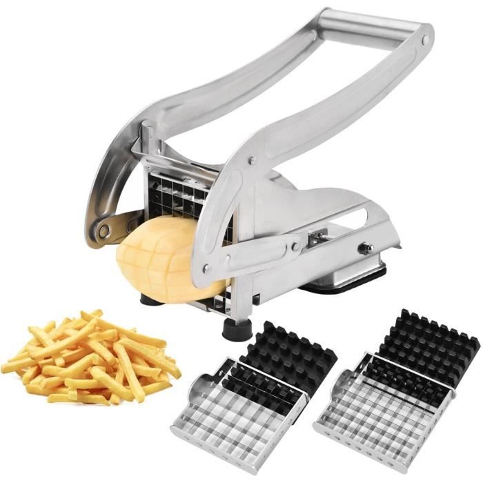 EVINOX Coupe-frites machine inox pro lames trancheuse pommes de terre légumes concombre découper cuisine carotte