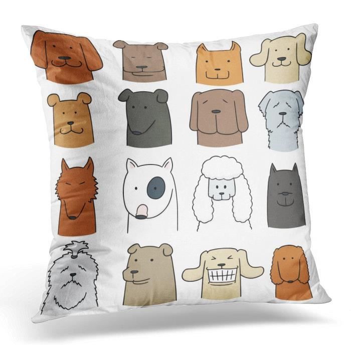 Housse De Coussin Décorative Chien Chihuahua - Dimensions 40 X 60 Cm - Tissu Polyester Doux, Lavable, Fermeture éclair Invisible