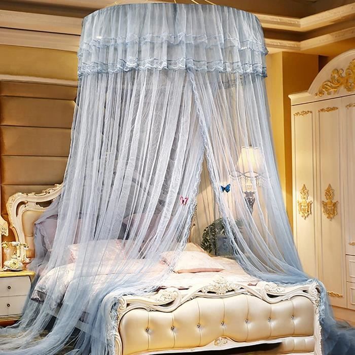 Moustiquaire Ciel De Lit Princesse Romantique Violet | Dentelle Anti-Moustiques Pour Lit Ado Fille, Chambre Enfant Décoration Magique Et Élégante
