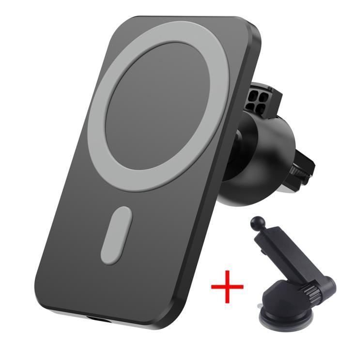 Accessoires Voiture,Chargeur Magsafe pour Iphone, sans fil, magnétique,  support aération de voiture avec absorption - Type Black - Cdiscount  Téléphonie