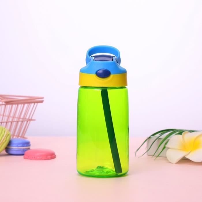 Gourde Enfant Personnalisée Super Gabriel Bleu - Bouteille Avec Paille 300ml