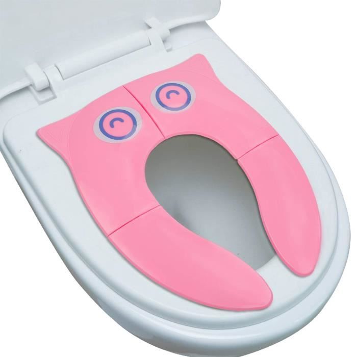 Yiqi Bébé Réducteur de Toilette Siège Toilette Pliable Enfants 2-in-1 Réducteurs de Toilettes Entraîneur Pot WC pour Chaise Bébé Conception Antidérapants Ergonomique