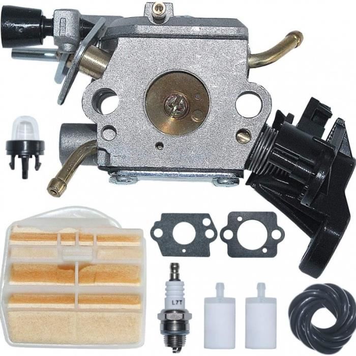 Kit Carburateur Complet Ewillownm Compatible C1U-K78 Avec Conduites De Carburant Et Filtre à Air Pour Souffleurs Echo PB200 PB-201 ES-210