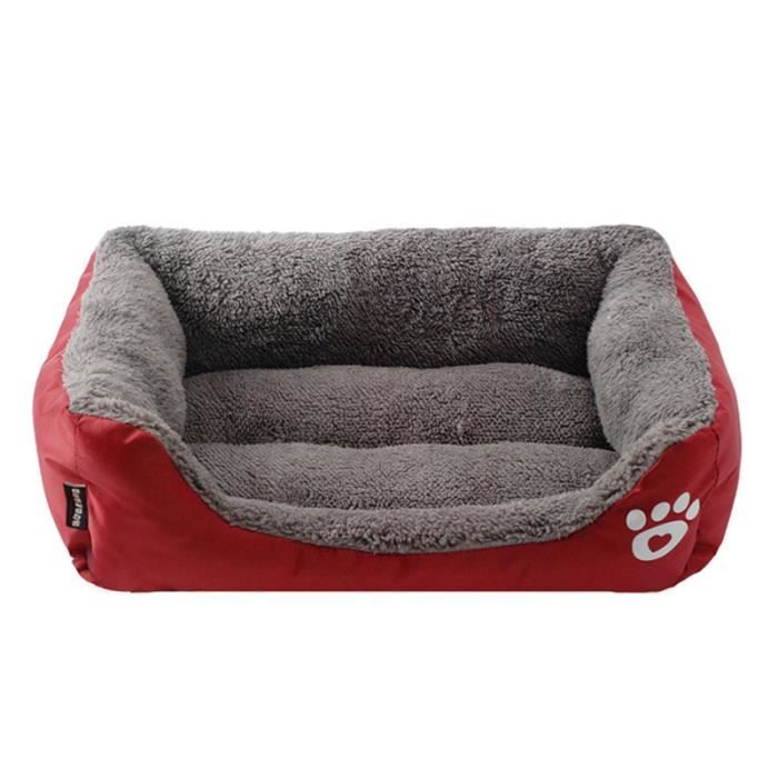 Comparer les prix de Corbeille Lit Coussin pour Chien et Chat - Rouge - 58×45×14 cm - Lavable - Confortable - Non toxique