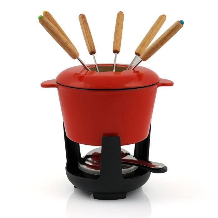 Caquelon à fondue Nomar en fonte émaillée – Bleu - Arts de la table