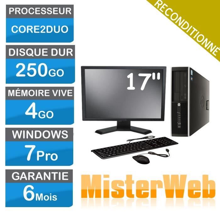 Ordinateur De Bureau Complet Core2duo 250 Go Hdd 4 Go Ram Win7 Ecran 17 En Vrac Selon Modele Disponible Dell Hp Lenovo En Tour Prix Pas Cher Cdiscount