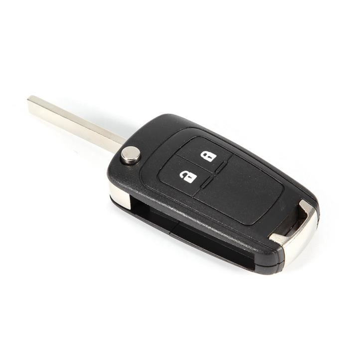 Coque Clé Voiture 3 Boutons Pliable Pour Opel Vauxhall – Remplacement Astra J, Insignia, Zafira, Corsa – Lame HU100 Non Coupée