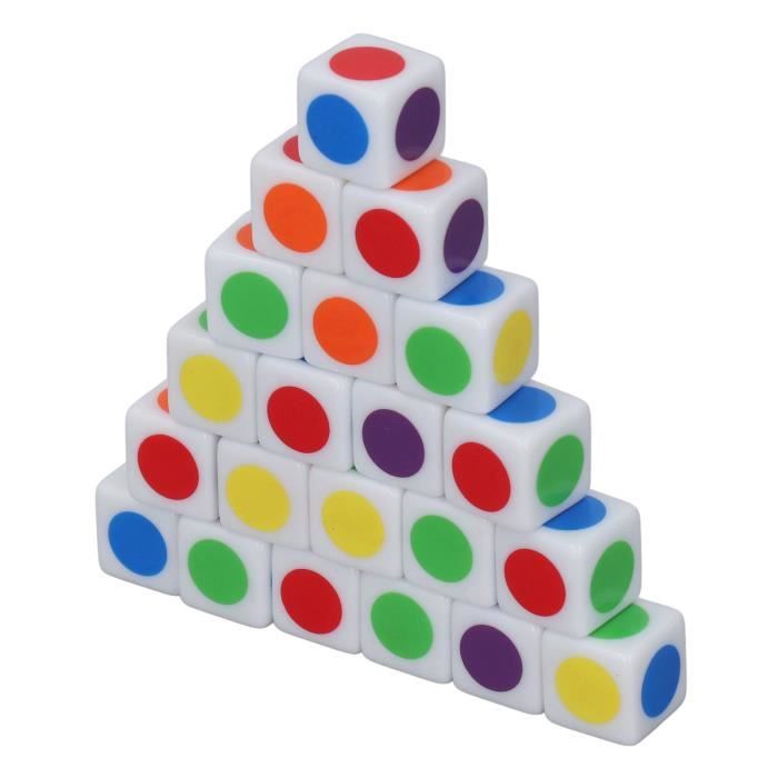5 Dés Acrylique XL 20mm - Translucide Jaune/blanc - Fabriqué En Allemagne - Pour Jeux, Collection