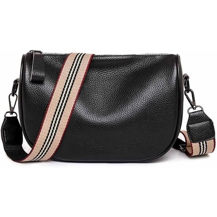 Sac Bandoulière Femme OK - Noir Et Blanc, Floral, Coton - Fourre-tout Voyage