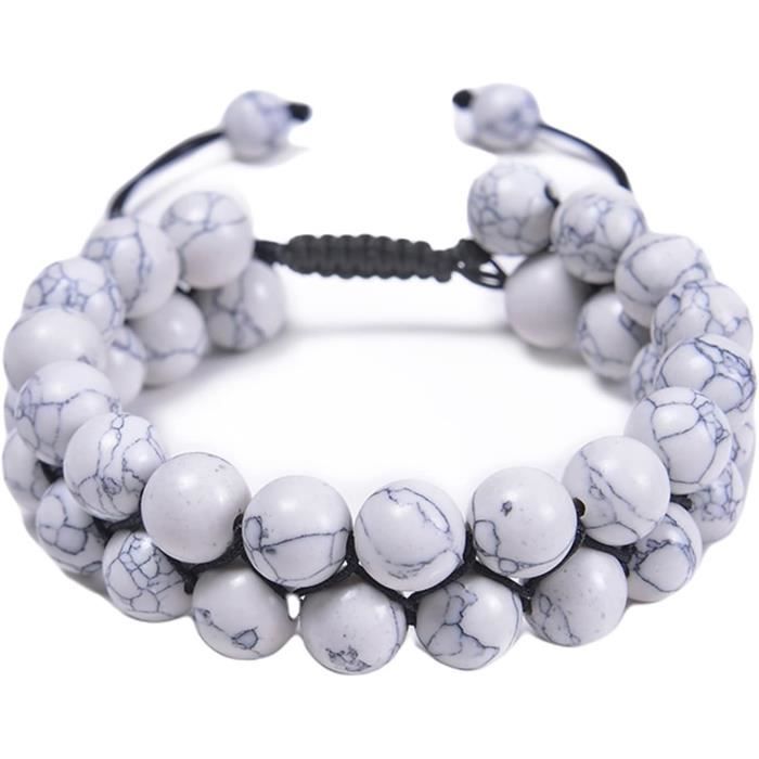 Lot De 3 Bracelets Perles Homme LOCCY - Œil De Tigre Et Lave 8mm - Réglables