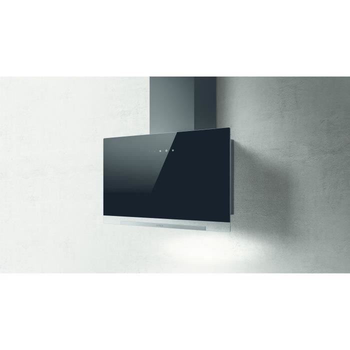 Hotte murale ELICA - APLOMB BL/A/60 - Largeur 60 cm - Aspiration ou filtrage - Bande Led 1x3 W 3500 K