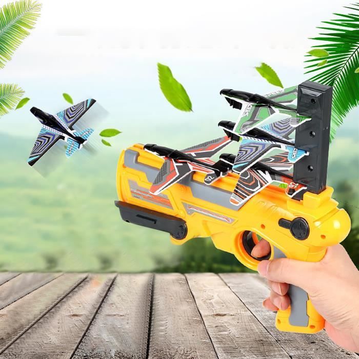 VCOSTORE Lot de 2 avions jouets en mousse, jouets d'avion planeur catapulte, avion en polystyrène expansé EPP à lancer pour enfants de 4 5 6 7 8 9 10 11 12 ans