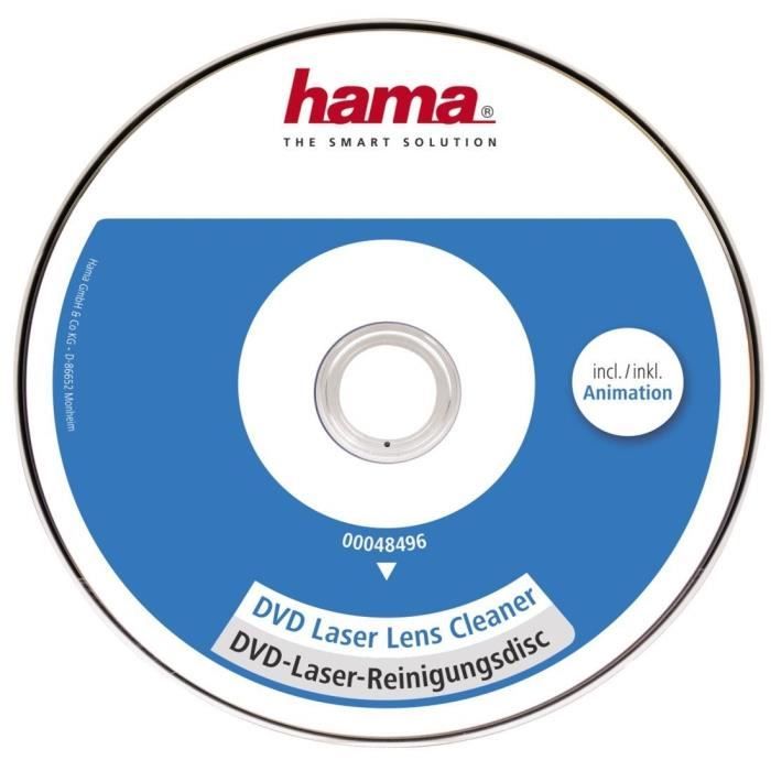 HAMA 00048496 DVD de nettoyage pour tête de lecture Laser