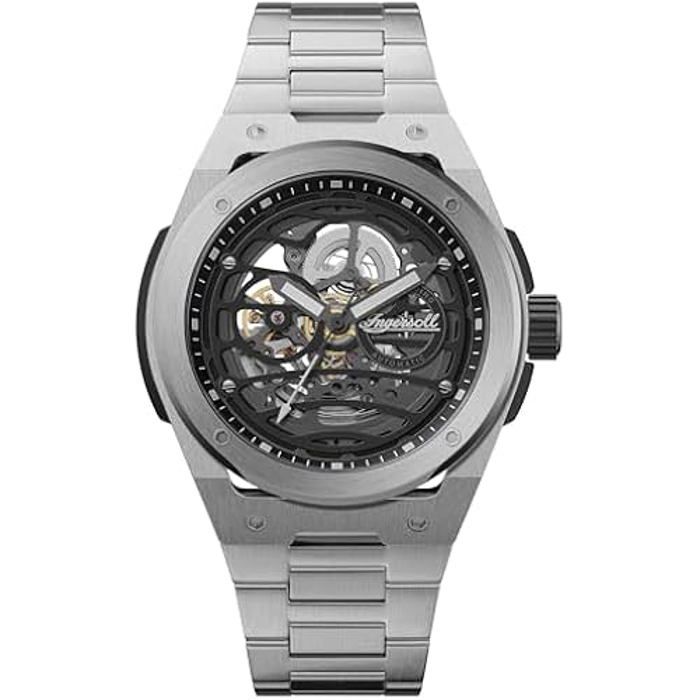 Montre Automatique - INGERSOLL - The Springfield - Cadran Squelette Noir - Boîtier 48 mm - Bracelet Acier Noir Montre Automatique - INGERSOLL - The Springfield - Cadran Squelette Noir - Boîtier 48 mm - Bracelet Acier Noir