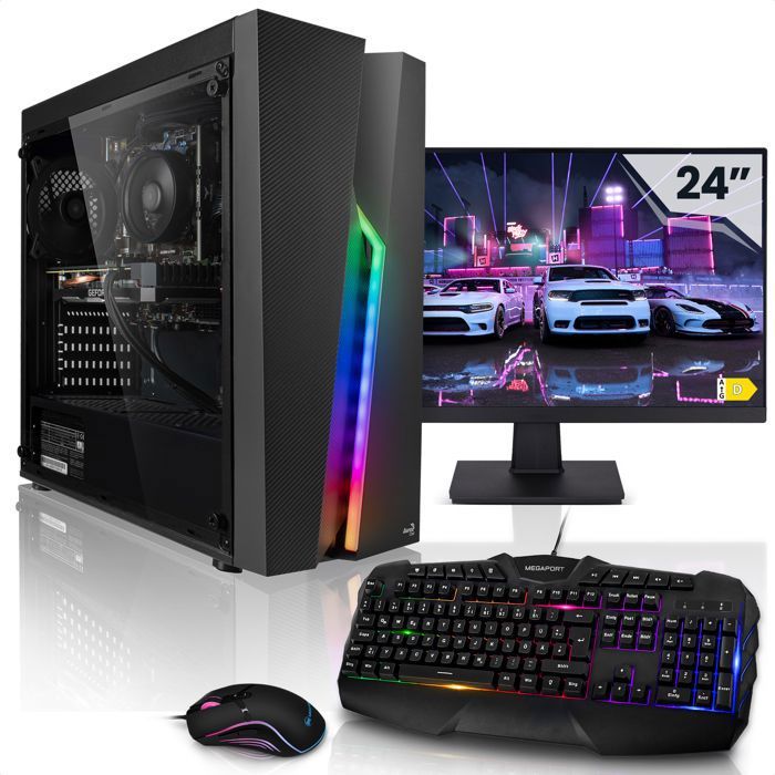 Vente Ordinateur de bureau Megaport Super Méga Pack Cyclops • AMD Athlon 3000G 2x 3.50GHz • Ecran LED 24" • Clavier et souris • Nvidia GeForce GT1030 • 8Go • pas cher Vente Ordinateur de bureau Megaport Super Méga Pack Cyclops • AMD Athlon 3000G 2x 3.50GHz • Ecran LED 24" • Clavier et souris • Nvidia GeForce GT1030 • 8Go • pas cher