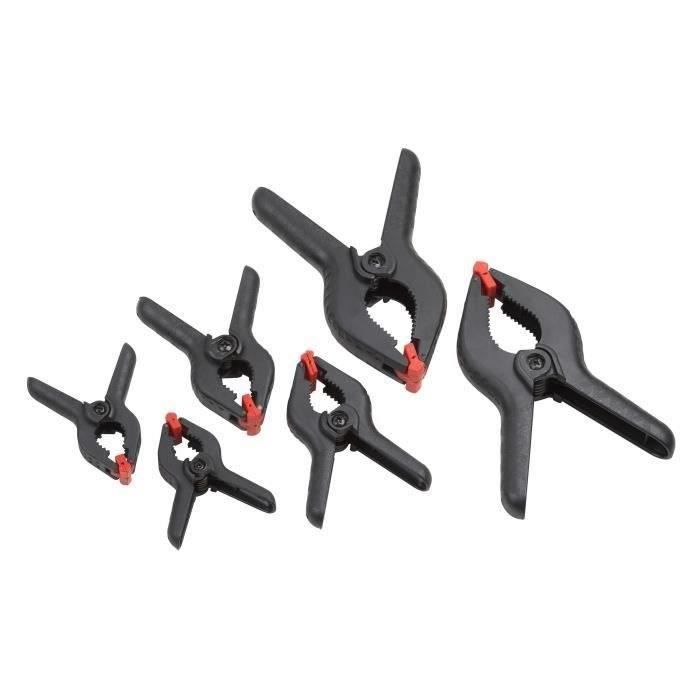 MEISTER Jeu de 6 pinces à ressort - Nylon et fibre de verre