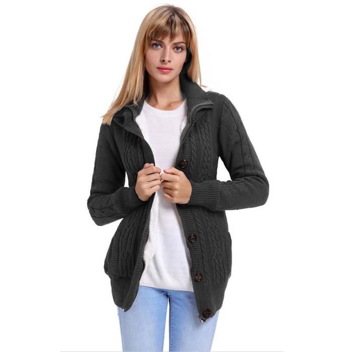 Gilet maille zippé femme deals
